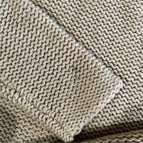 NEW Banana Republic Classic Knit Fisherman Funnel Neck Sweater Wheat XS NWT - Picture 11 of 15